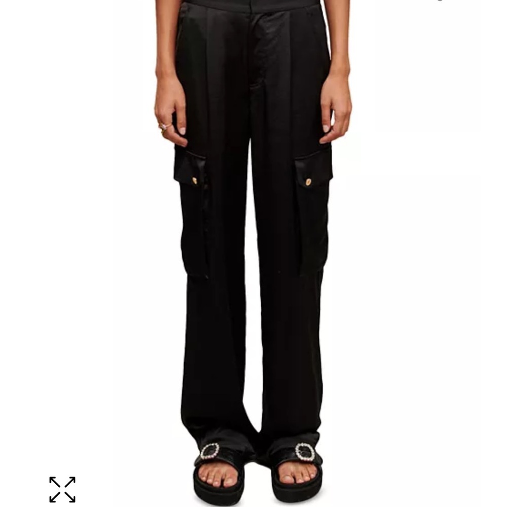Maje Prague Satin Cargo Pants